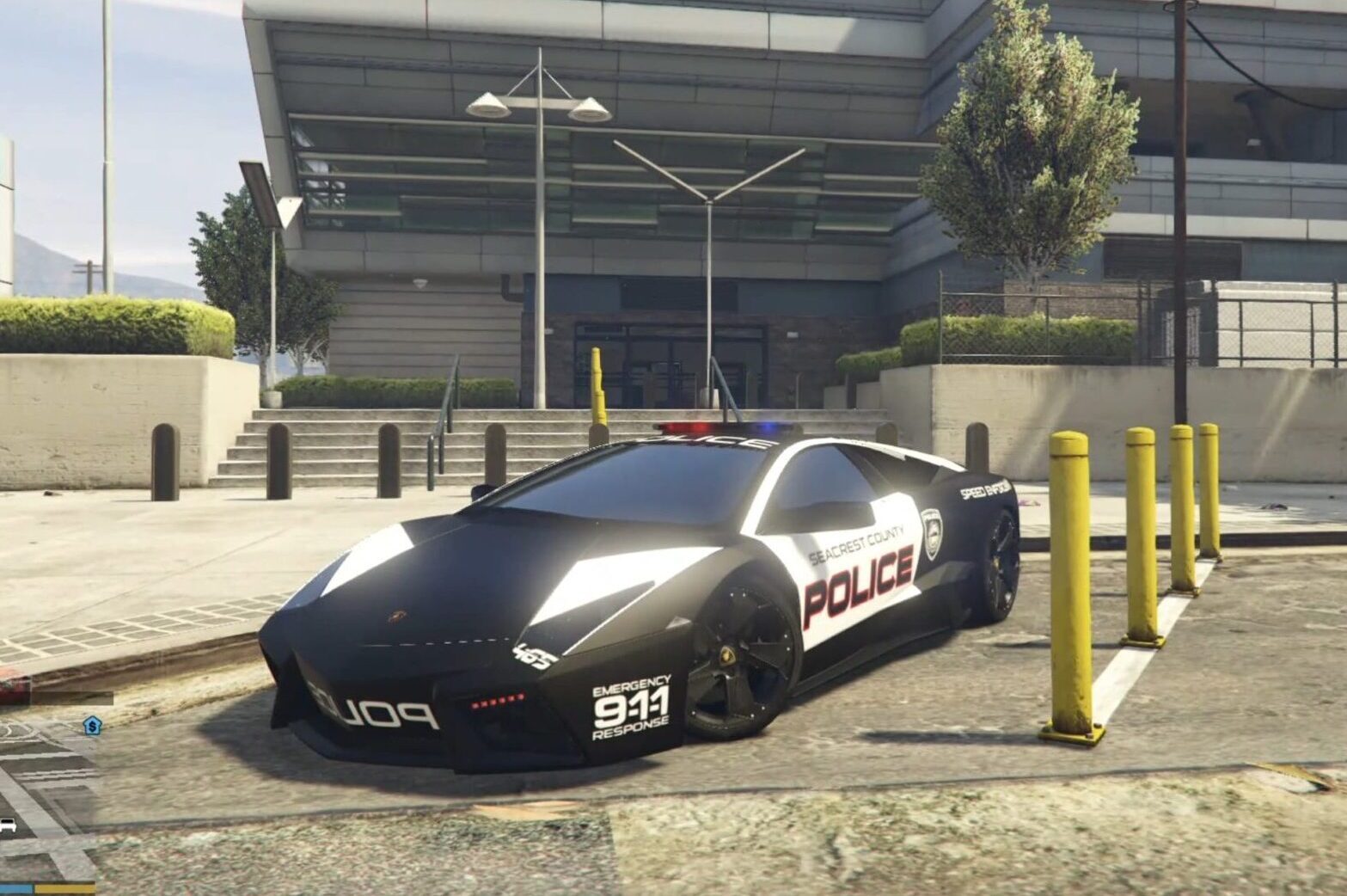 Lamborghini Reventon | Hot Pursuit Police | [Add-On / Replace | Wipers | Wings + Spoiler| Template ] 6.0